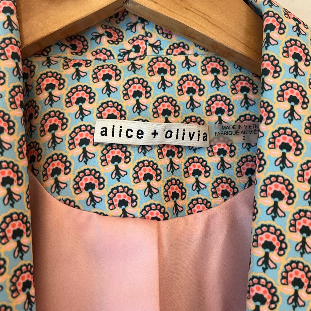 Alice + Olivia Floral Multicolor Patterned Blazer… - image 6